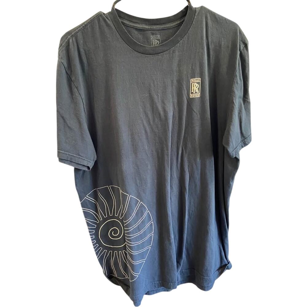 Rolls Royce authentic vintage men XL blue short sleeve shirt